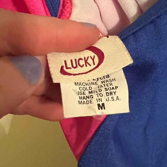 Lucky S Pink/Blue Figure Skating Practice dress - Picture 3 of 6